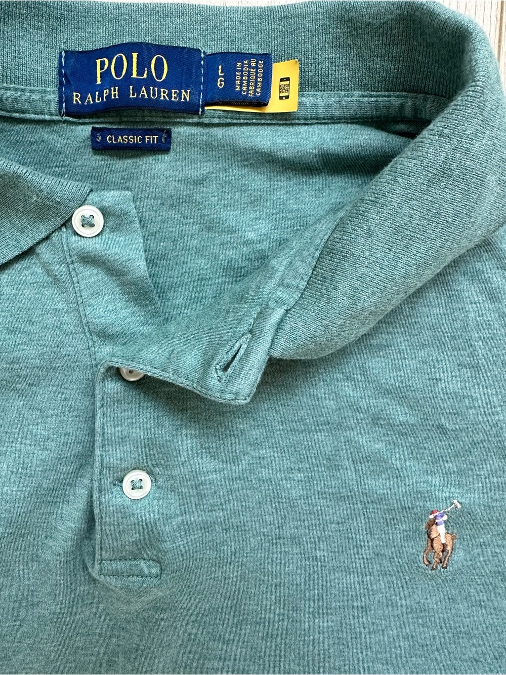 Ralph Lauren Men's Green Polo Shirt - Picture 2 of 4